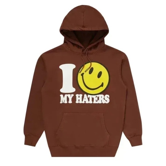 MARKET SMILEY HATERS HOODIE Brown men’s SZ XL MSRP $100 New with tags - Picture 1 of 9